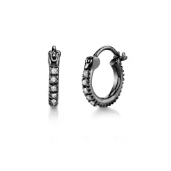 Men's Collection Gold & Diamond Mini Huggie Hoops