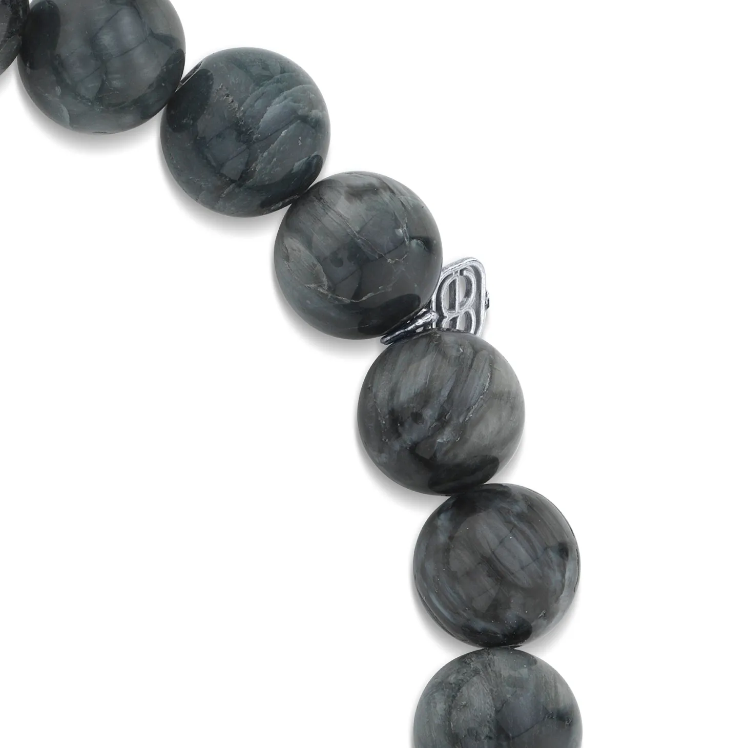 Men's Collection Gold & Diamond Chai on Grey Cat's Eye