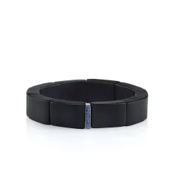 Men's Collection Gold & Diamond Small Single Row Spacer On Onyx
