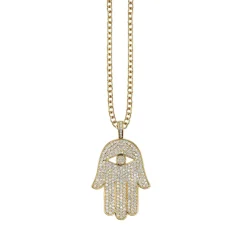 Men's Collection Gold & Pavé Diamond Extra Large Hamsa Charm