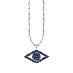 Men's Collection Gold & Sapphire Large Eye Charm