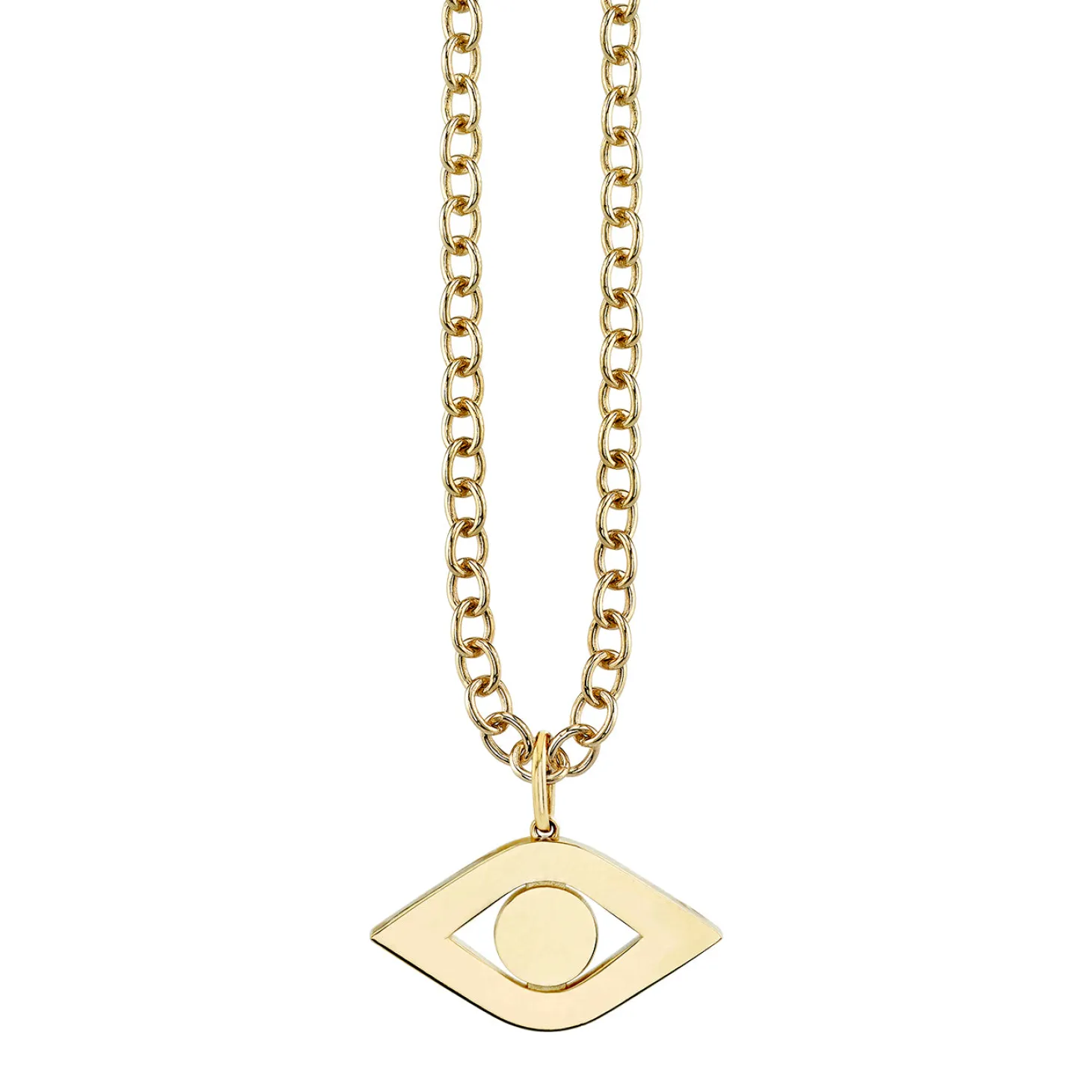 Men's Collection Pure Gold Extra Large Eye Link Charm