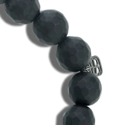 Men's Collection White Gold & Pave Diamond Skull on Onyx