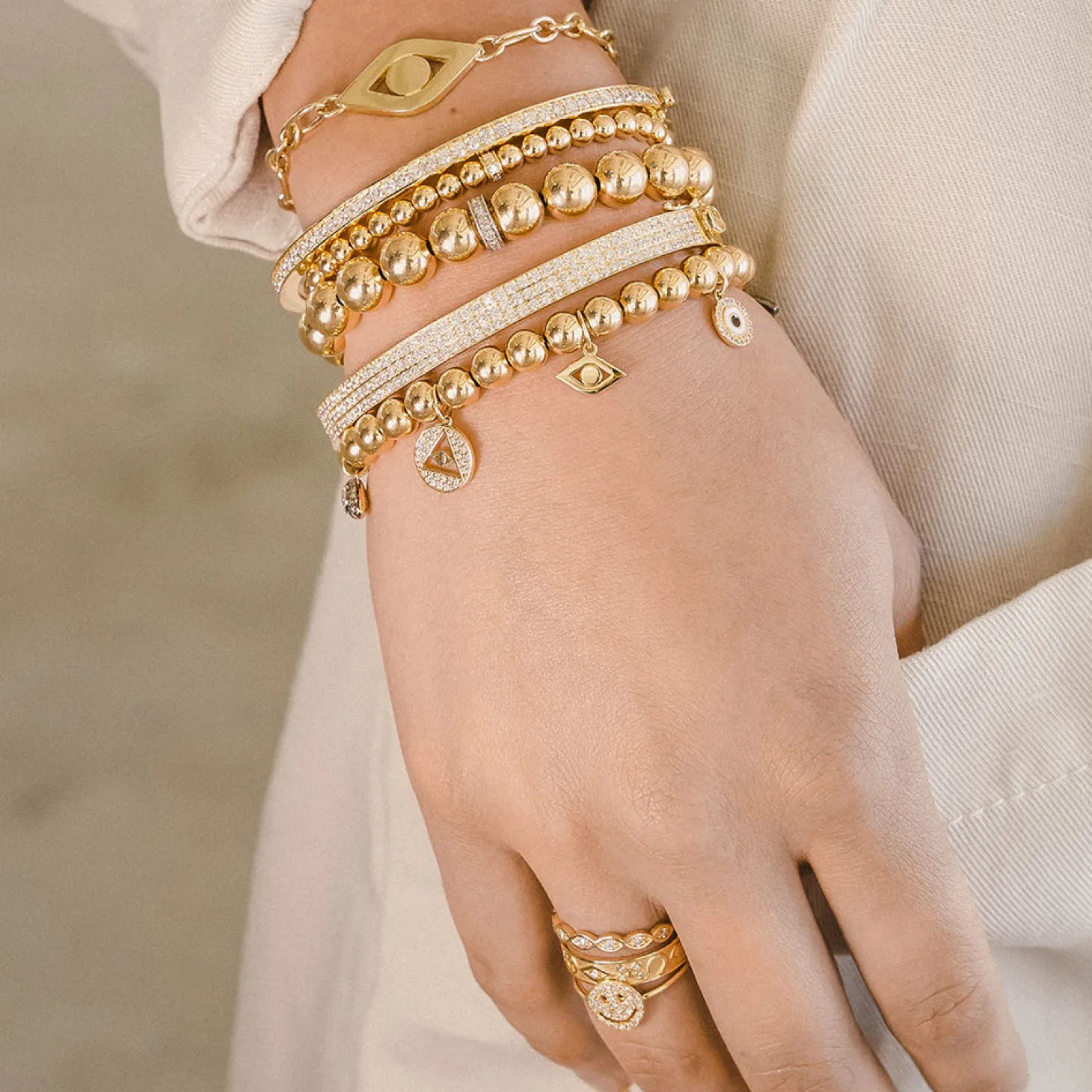 Pure Gold Eye Bracelet