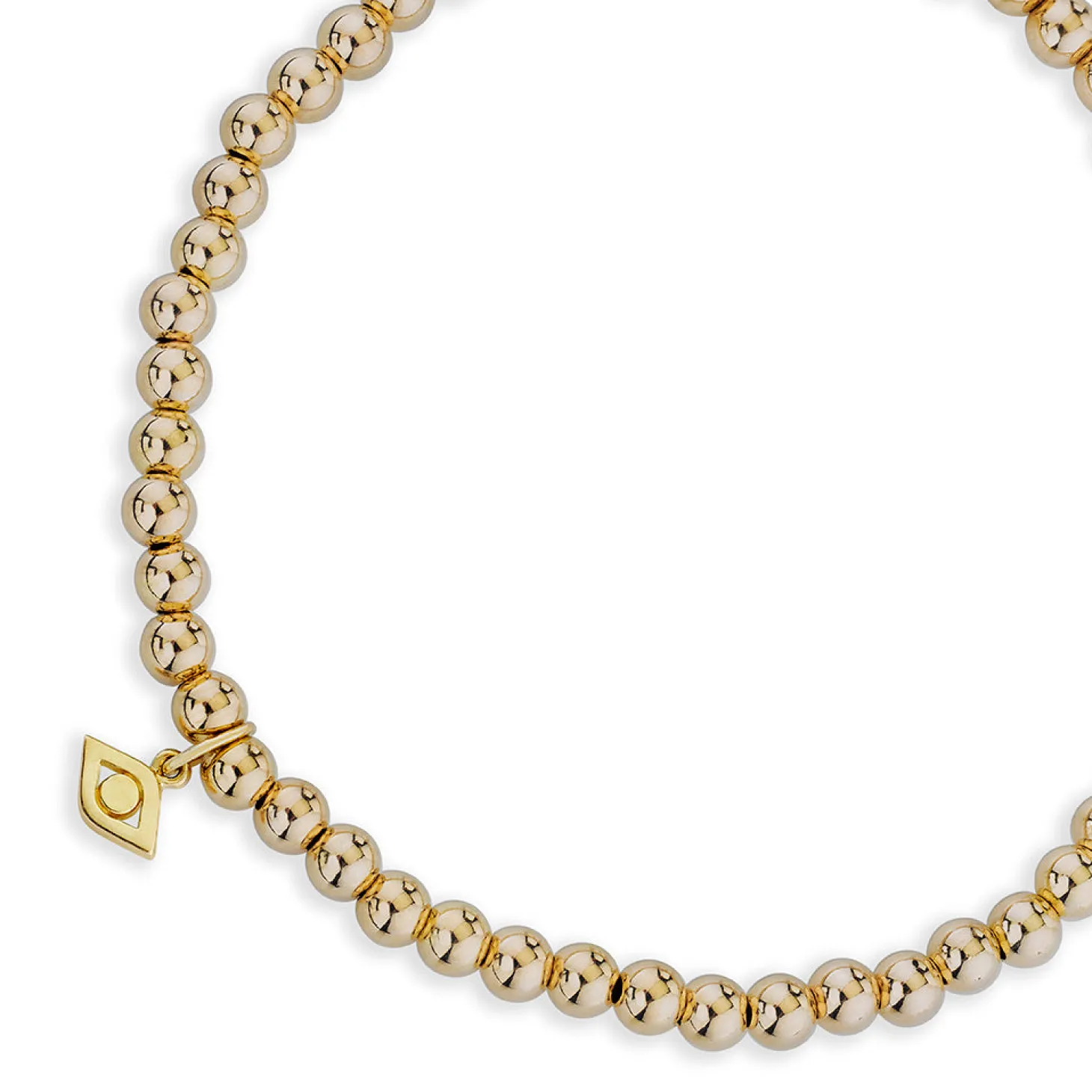 Pure Gold Eye Link on Gold Beads