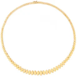 Pure Gold Graduated Marquise Eye Eternity Necklace