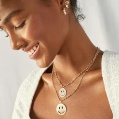 Pure Gold Happy Face Charm