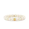 Pure Gold Happy Face Rondelle on Pearl