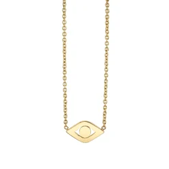 Pure Gold Large Eye Link Necklace