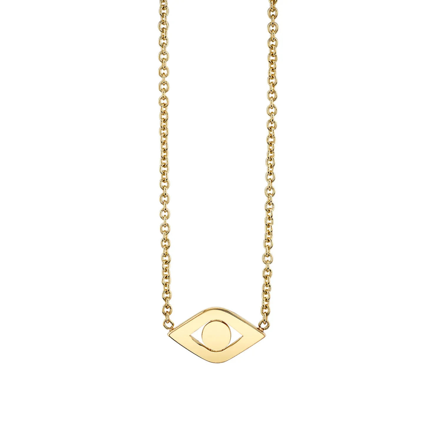 Pure Gold Large Eye Link Necklace