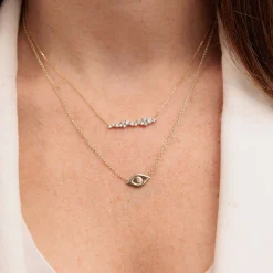 Pure Gold Large Eye Link Necklace