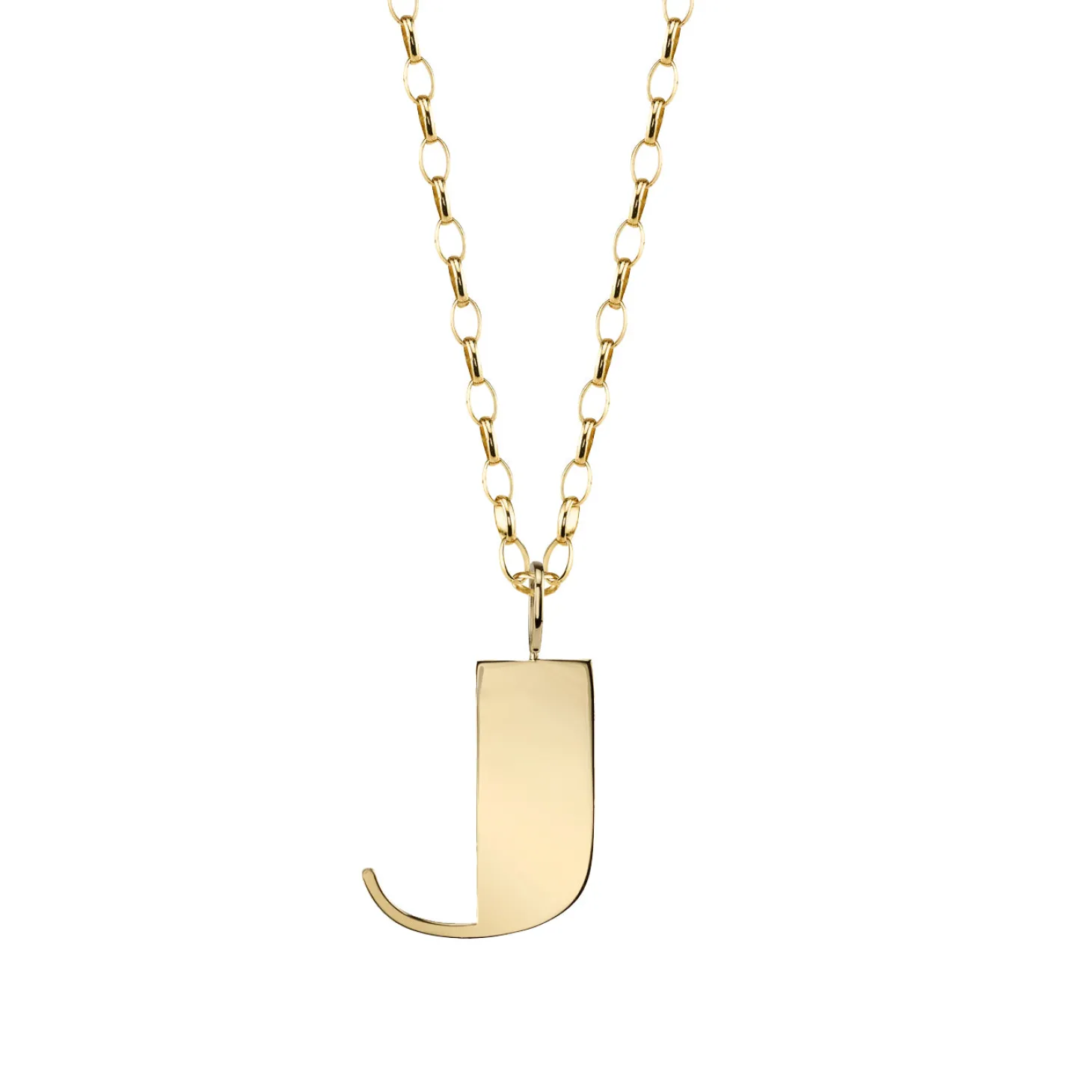 Pure Gold Large Initial Necklace