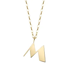 Pure Gold Large Initial Necklace