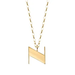 Pure Gold Large Initial Necklace