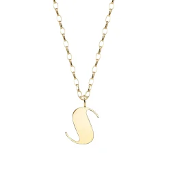 Pure Gold Large Initial Necklace