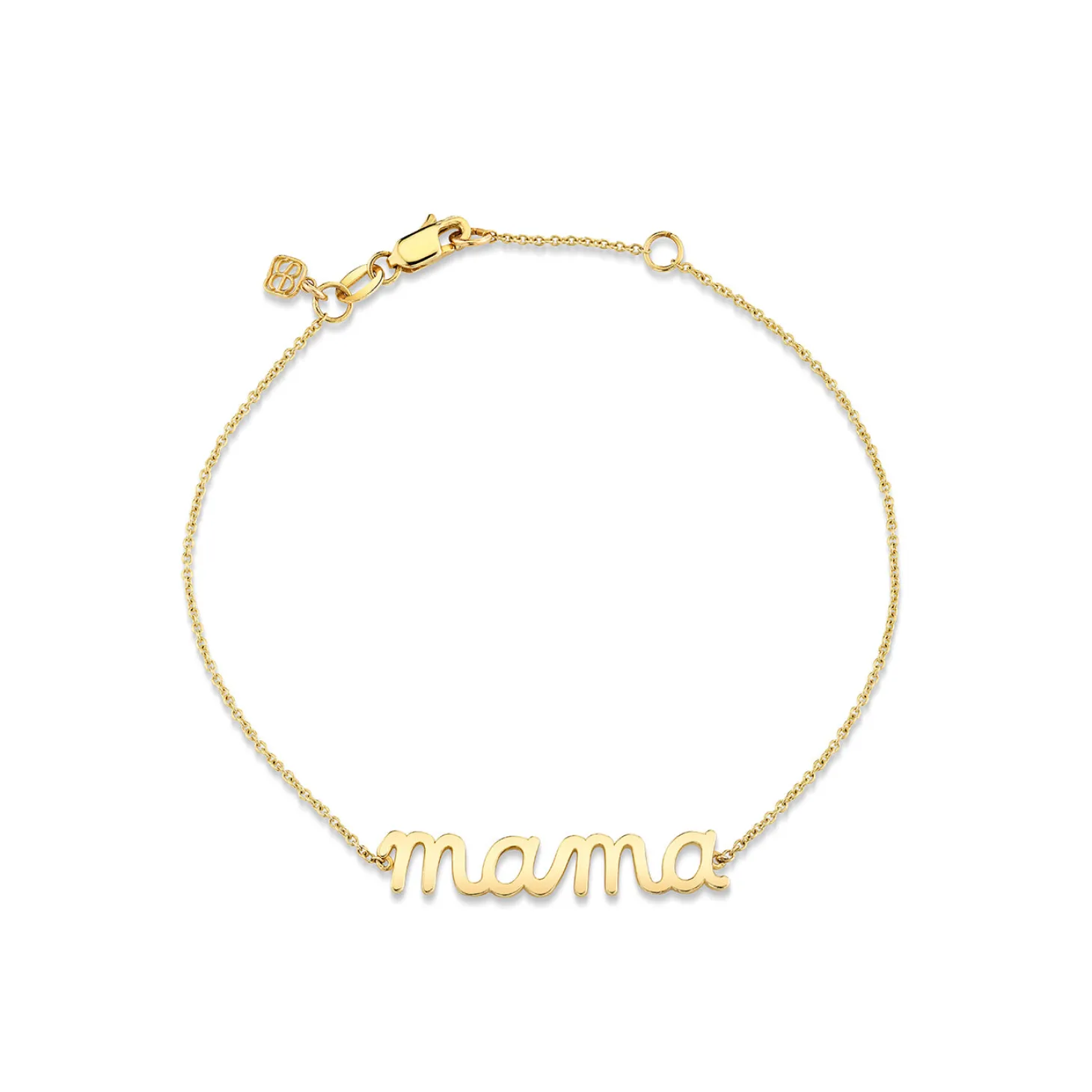 Pure Gold Mama Script Bracelet