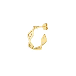 Pure Gold Medium Eye Link Hoops