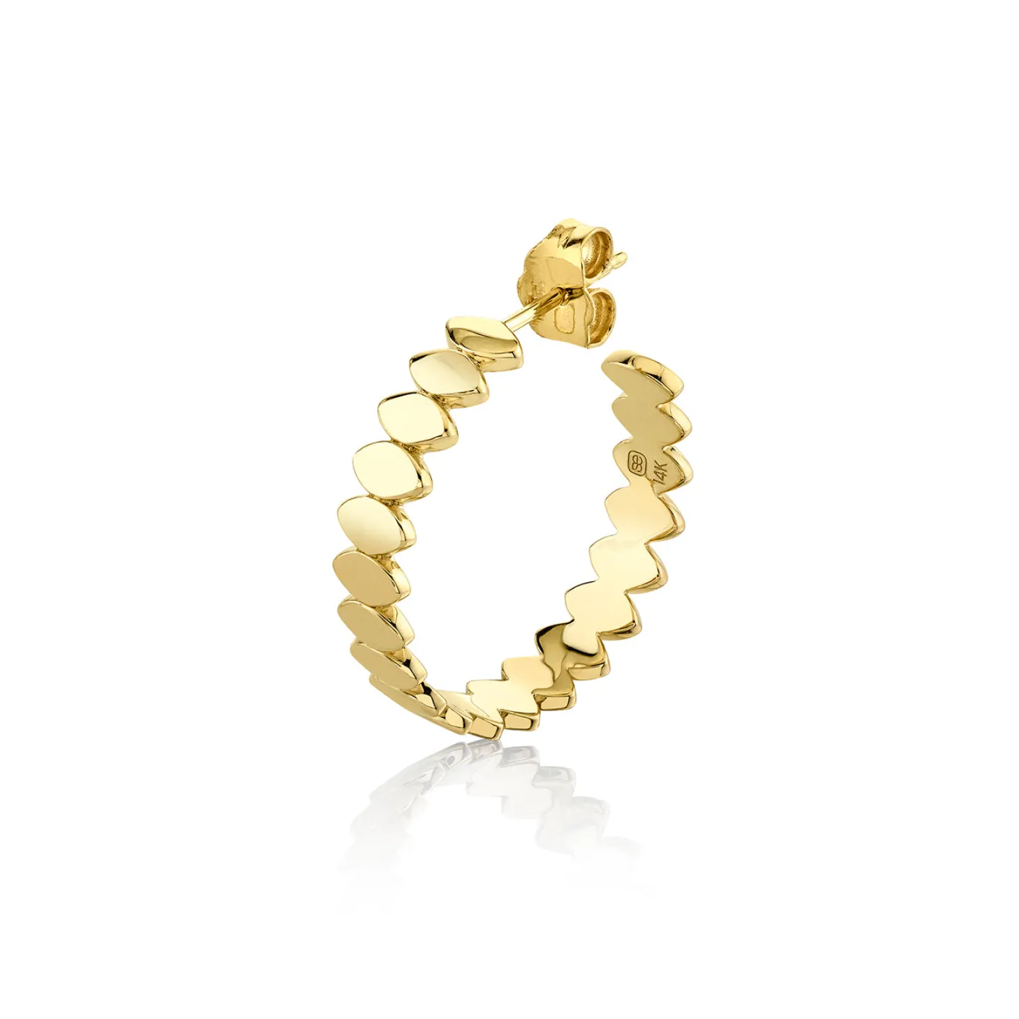 Pure Gold Medium Marquise Eye Hoops