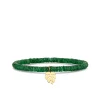 Pure Gold Mini Monstera Leaf on Aventurine