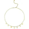 Pure Gold Multi Charm on Ethiopian Welo Opal Necklace