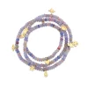 Pure Gold Multi-Charm Hackmanite Wrap Bracelet