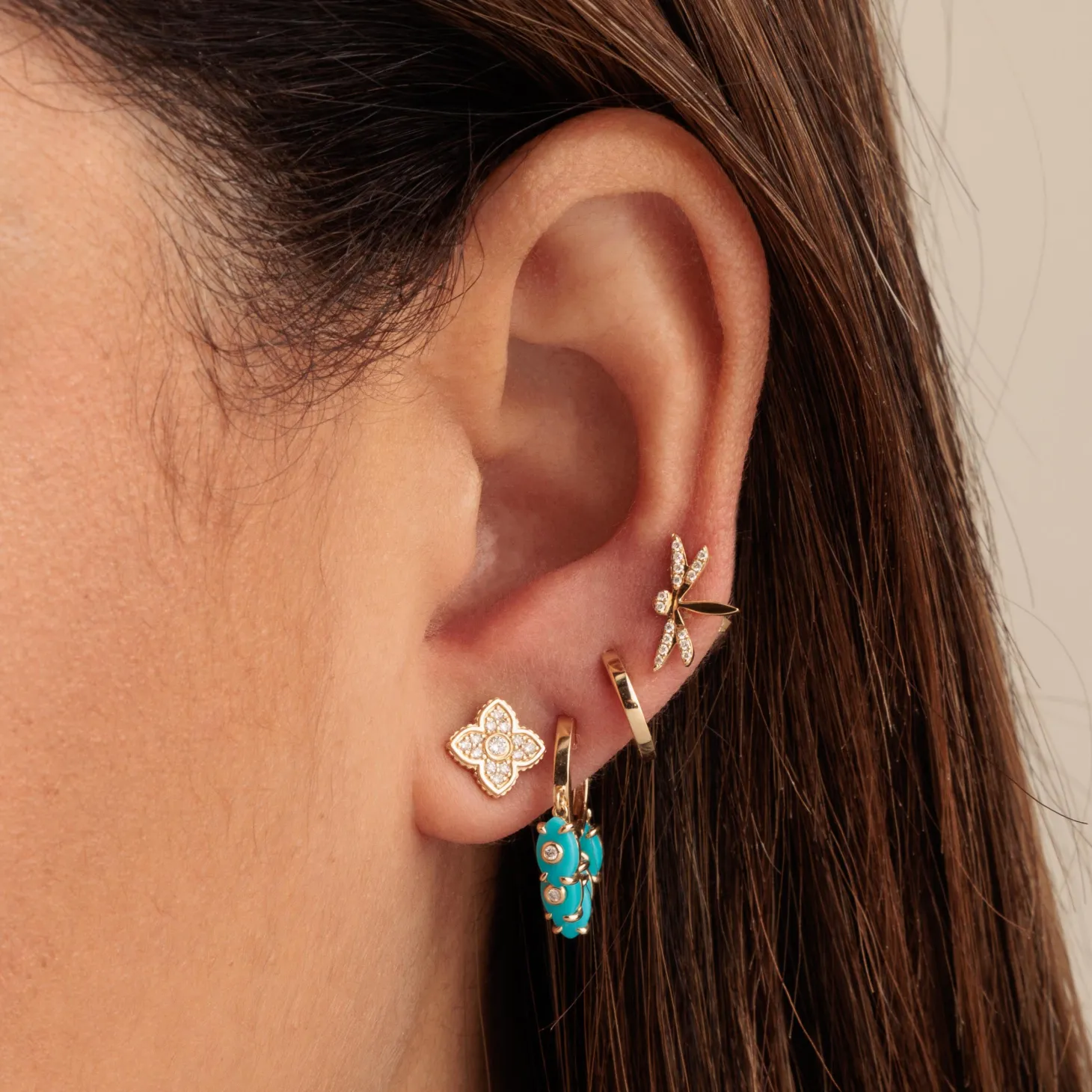 Pure Gold Small Huggie Hoops