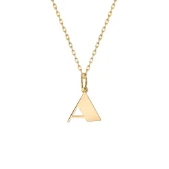 Pure Gold Small Initial Necklace