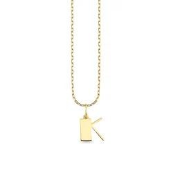 Pure Gold Small Initial Necklace