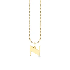 Pure Gold Small Initial Necklace