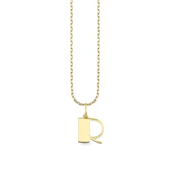 Pure Gold Small Initial Necklace