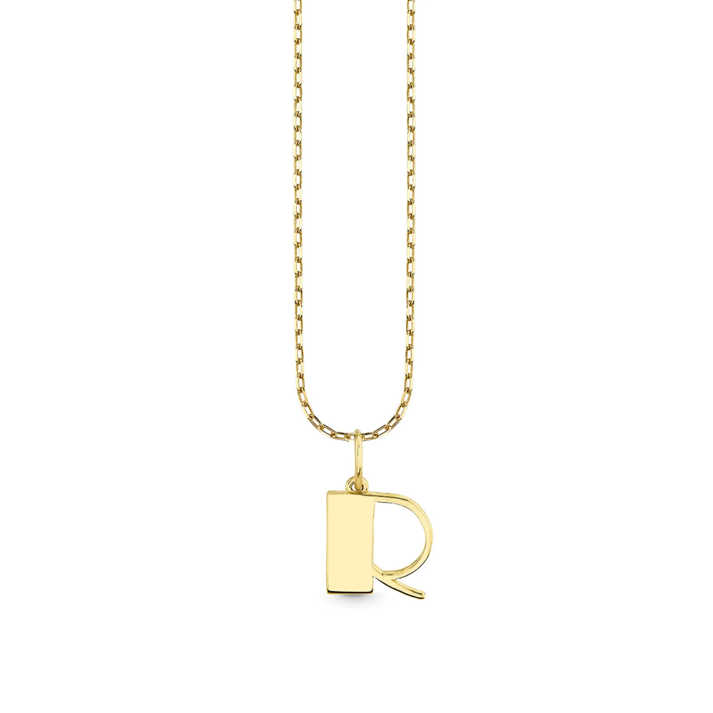 Pure Gold Small Initial Necklace