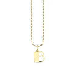 Pure Gold Small Initial Necklace