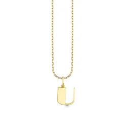 Pure Gold Small Initial Necklace