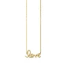 Pure Gold Small Love Script Rope Necklace
