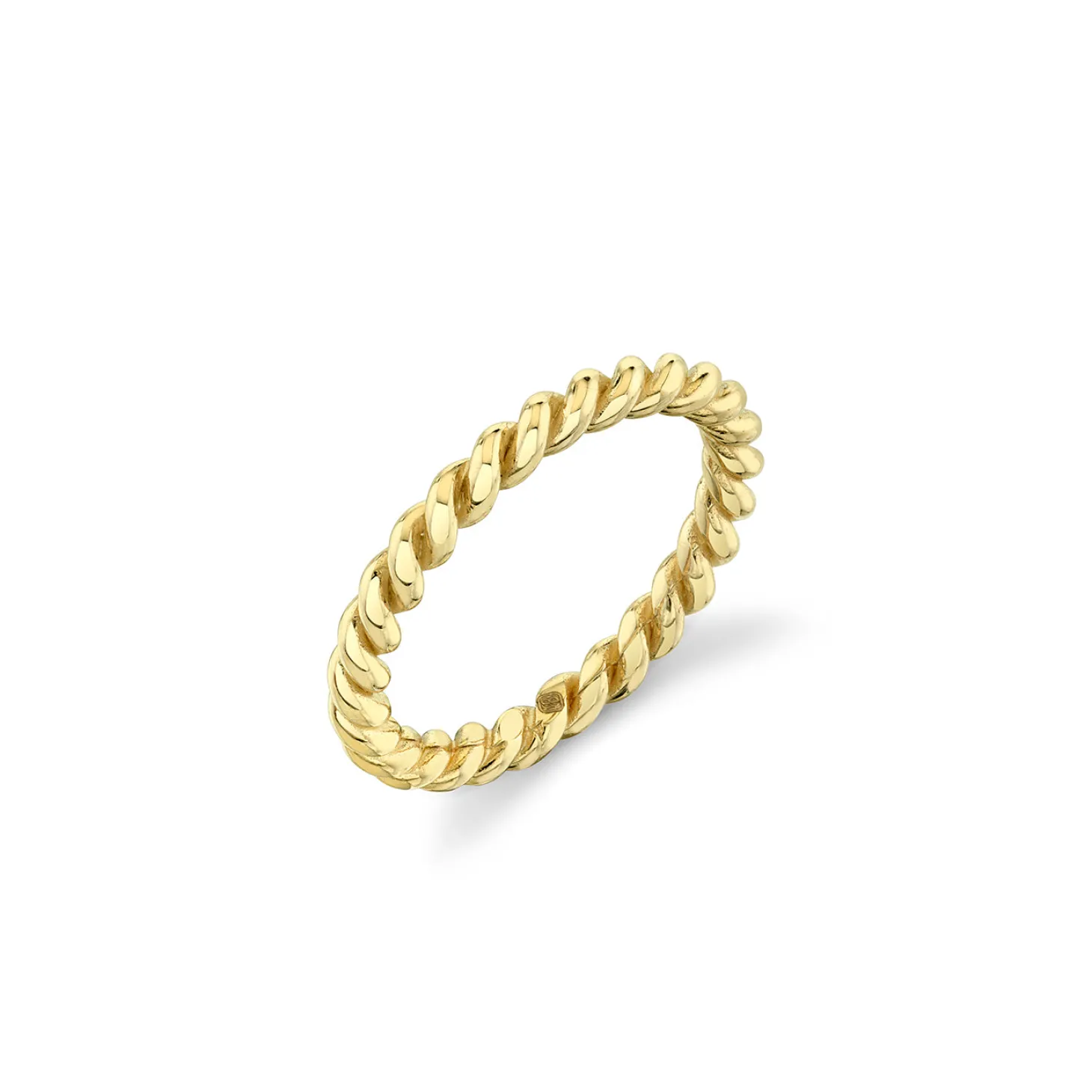 Pure Gold Thin Twisted Rope Ring