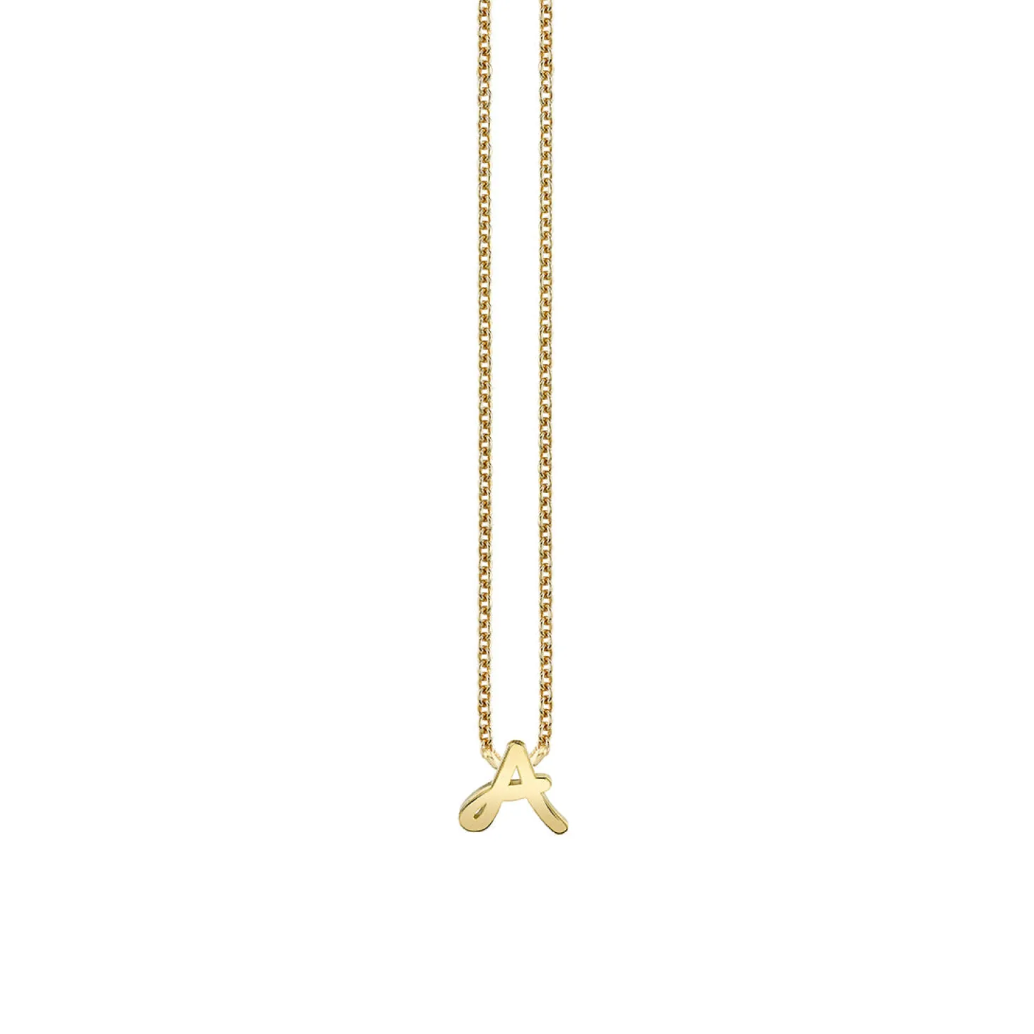 Pure Gold Tiny Initial Necklace