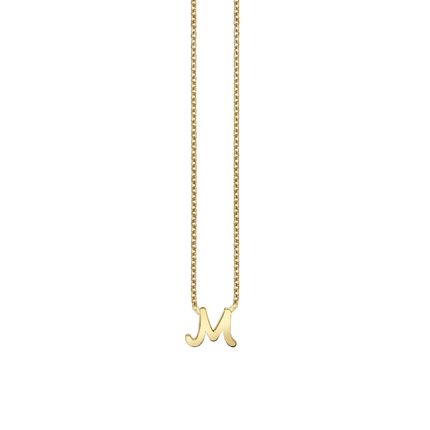 Pure Gold Tiny Initial Necklace