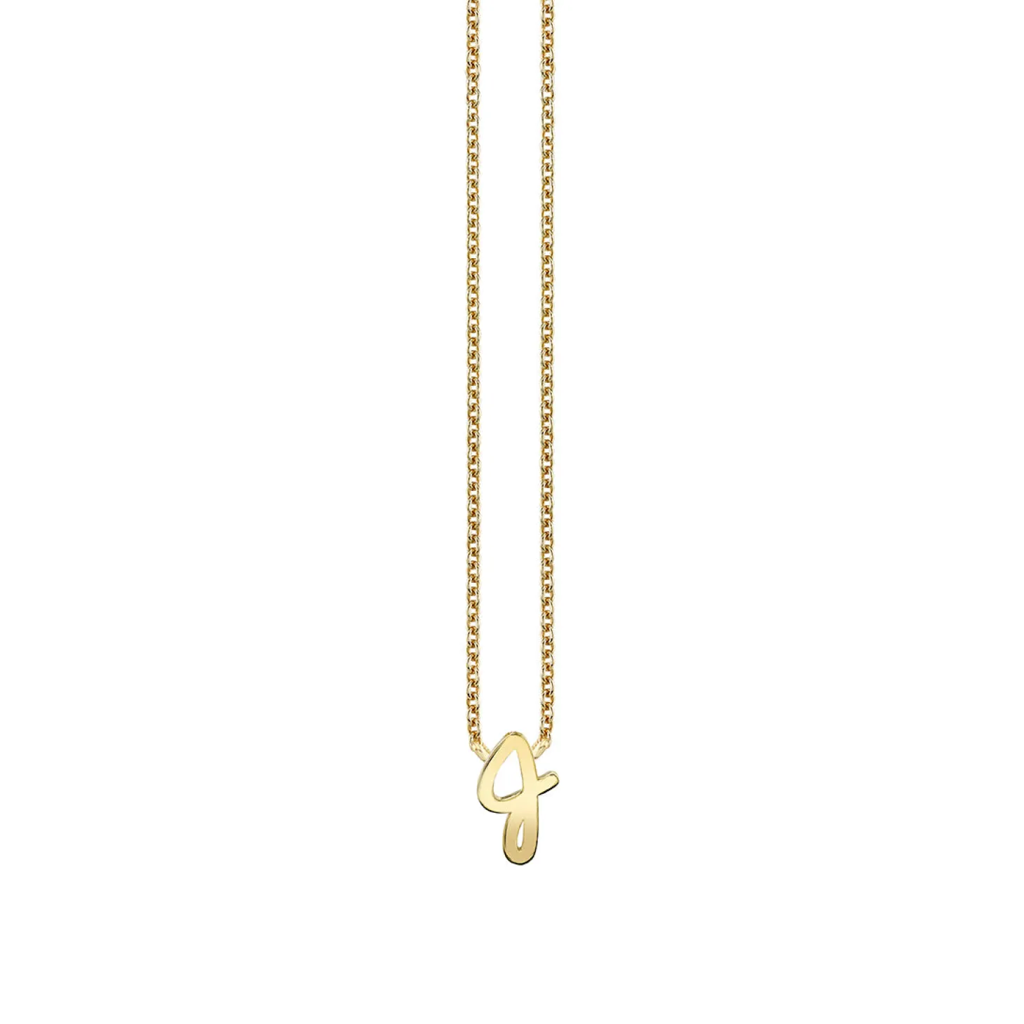 Pure Gold Tiny Initial Necklace