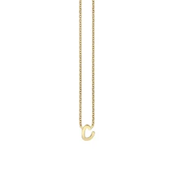 Pure Gold Tiny Initial Necklace