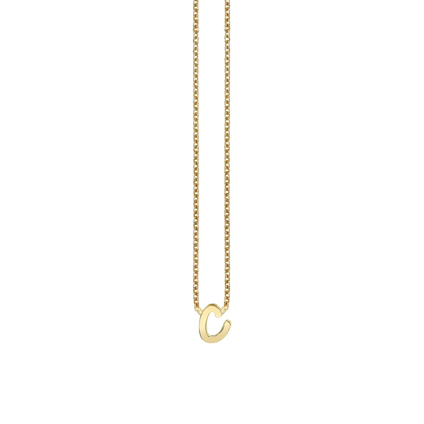 Pure Gold Tiny Initial Necklace