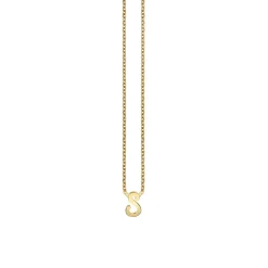 Pure Gold Tiny Initial Necklace