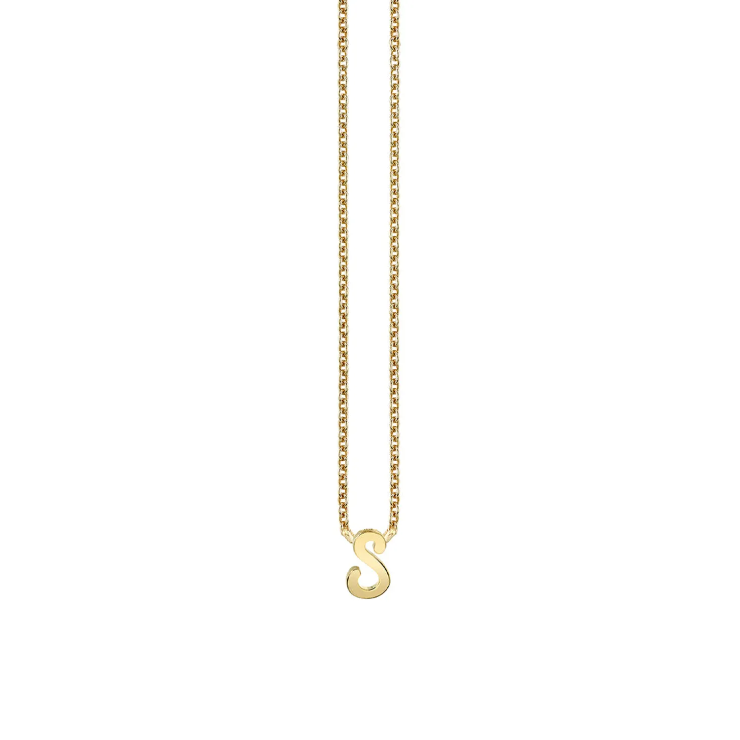 Pure Gold Tiny Initial Necklace