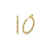 Pure Gold Twisted Rope Medium Hoops