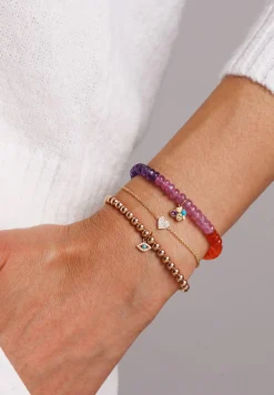 Rose Gold & Diamond Eye on Rose Gold Beads