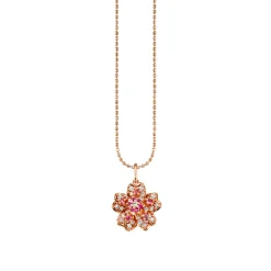 Rose Gold & Diamond Sakura Charm