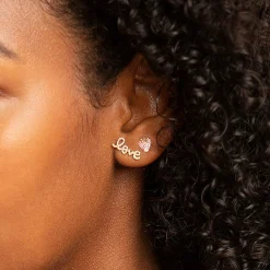 Rose Gold & Pink Sapphire Strawberry Stud