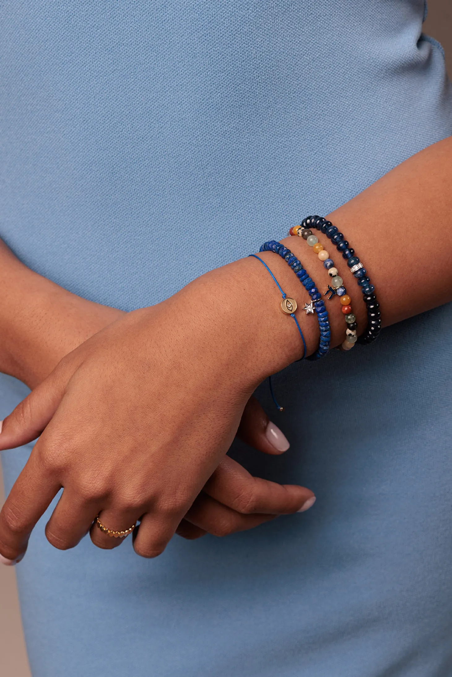 White Gold & Diamond Rondelle on Sapphire